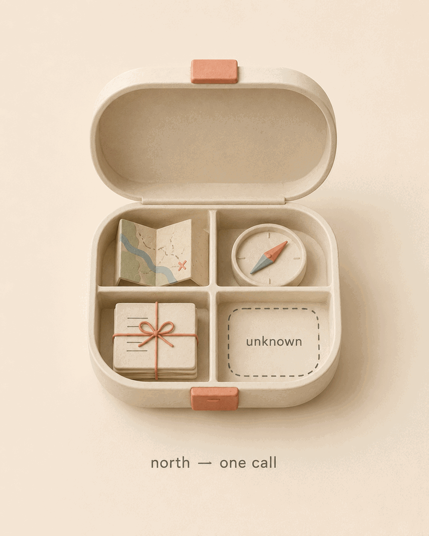north(task): one front-door call returns the whole oriented packet