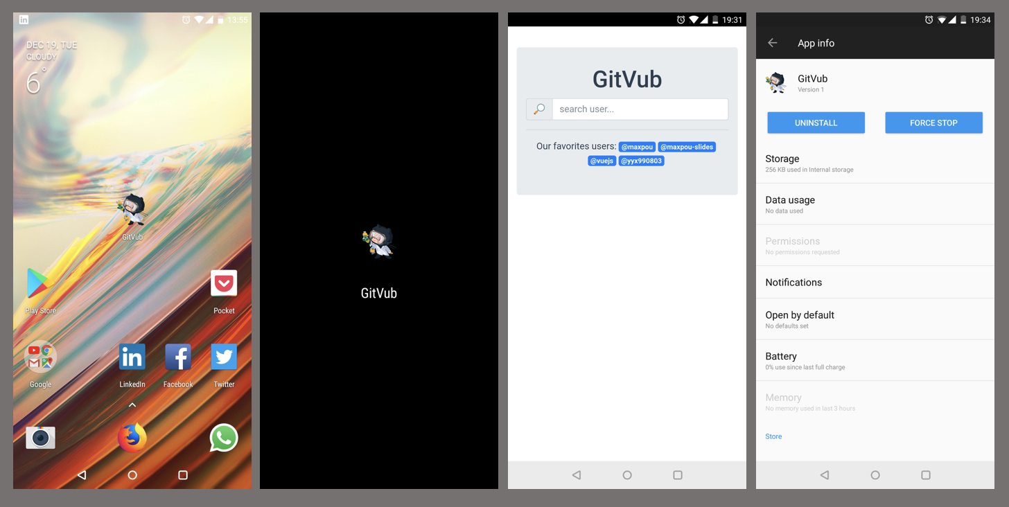 GitVub Game screenshots
