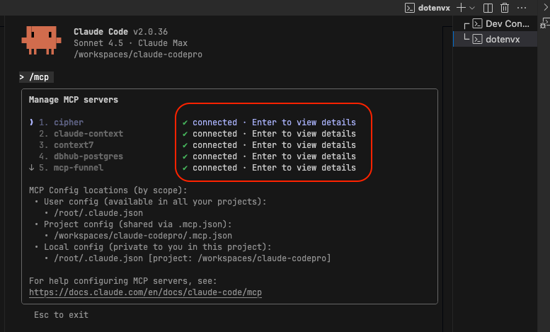 Setup mcp Screenshot