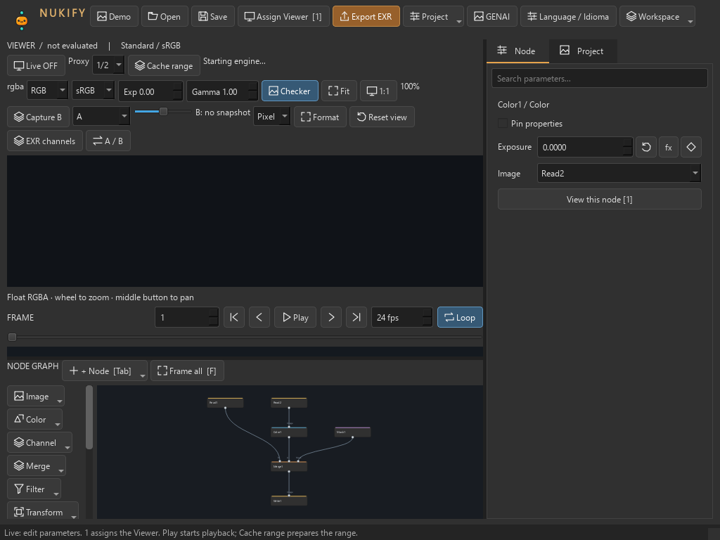 English interface
