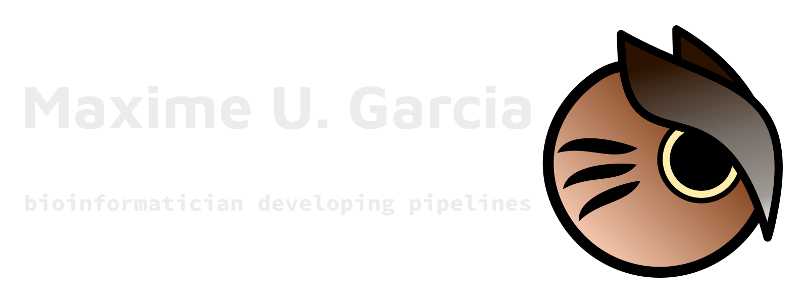 Maxime U. Garcia, Bioinformatician developing pipelines + an owl as a logo