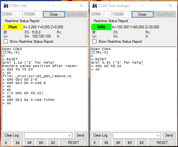 GRBL-Plotter COM interface