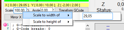 GRBL-Plotter Scaling