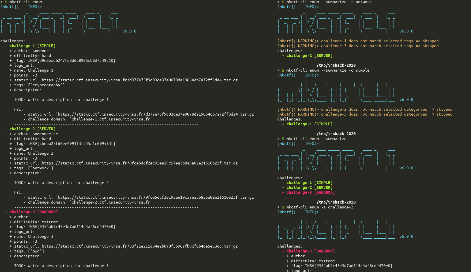 mkctf-cli enum screenshot