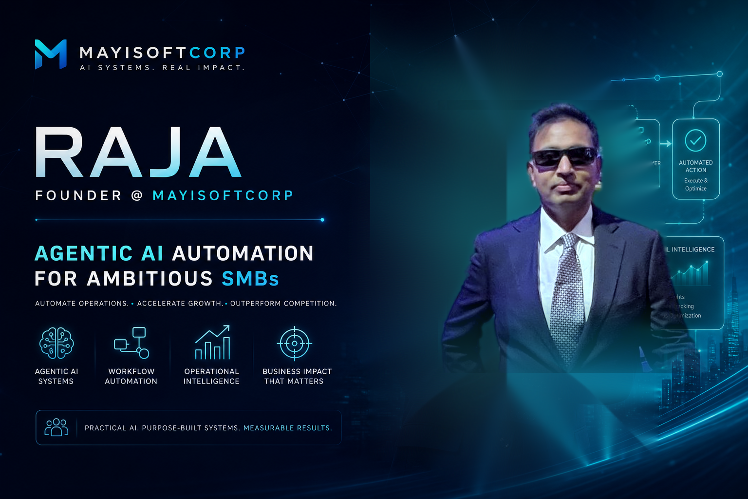 MAYISOFTCORP Agentic AI personal branding visual