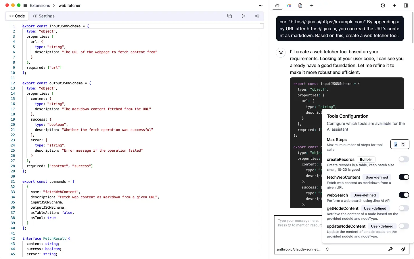 extension script