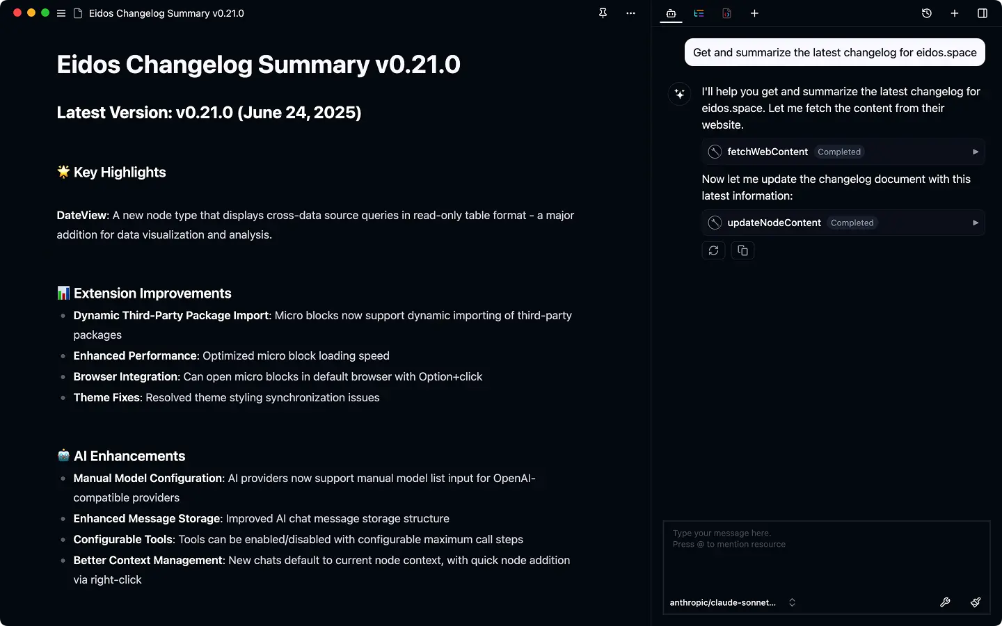 eidos ai call custom script tools