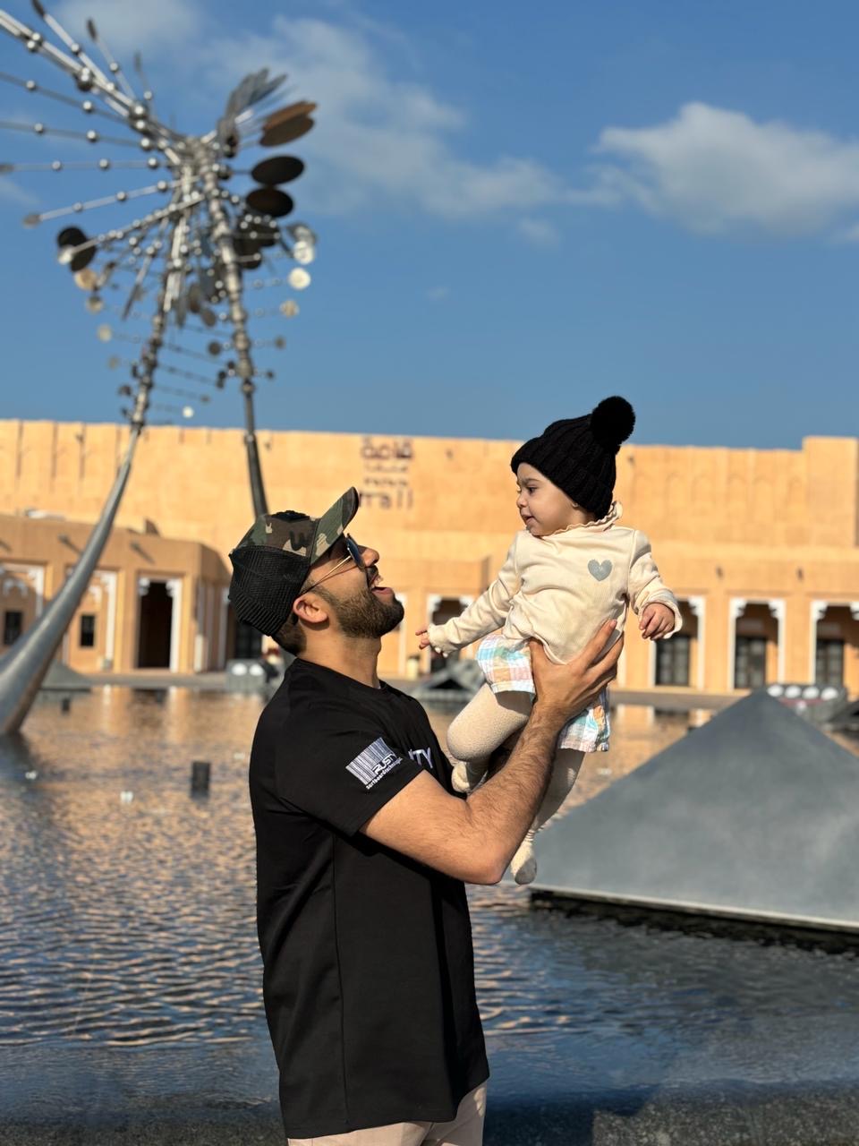 May with his daughter