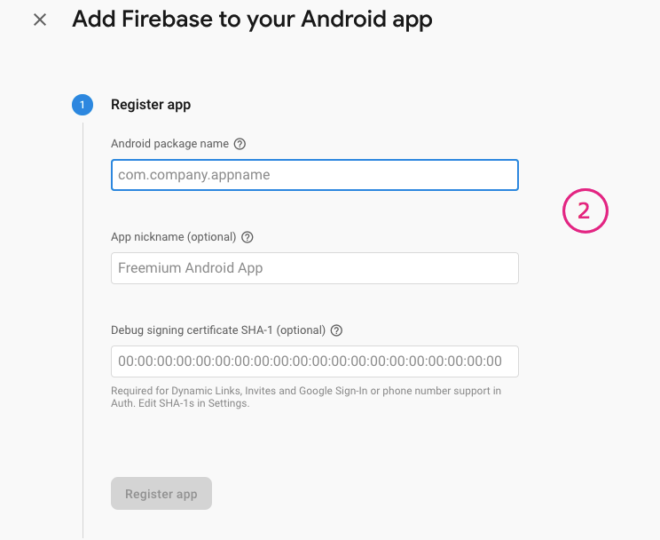 FIREBASE NEW ANDROID APP