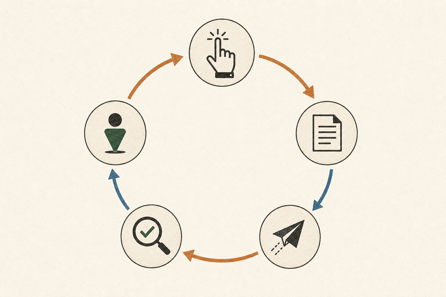 The agentic loop: pick, plan, ship, review, attribute, repeat, all backed by one Backlog DB