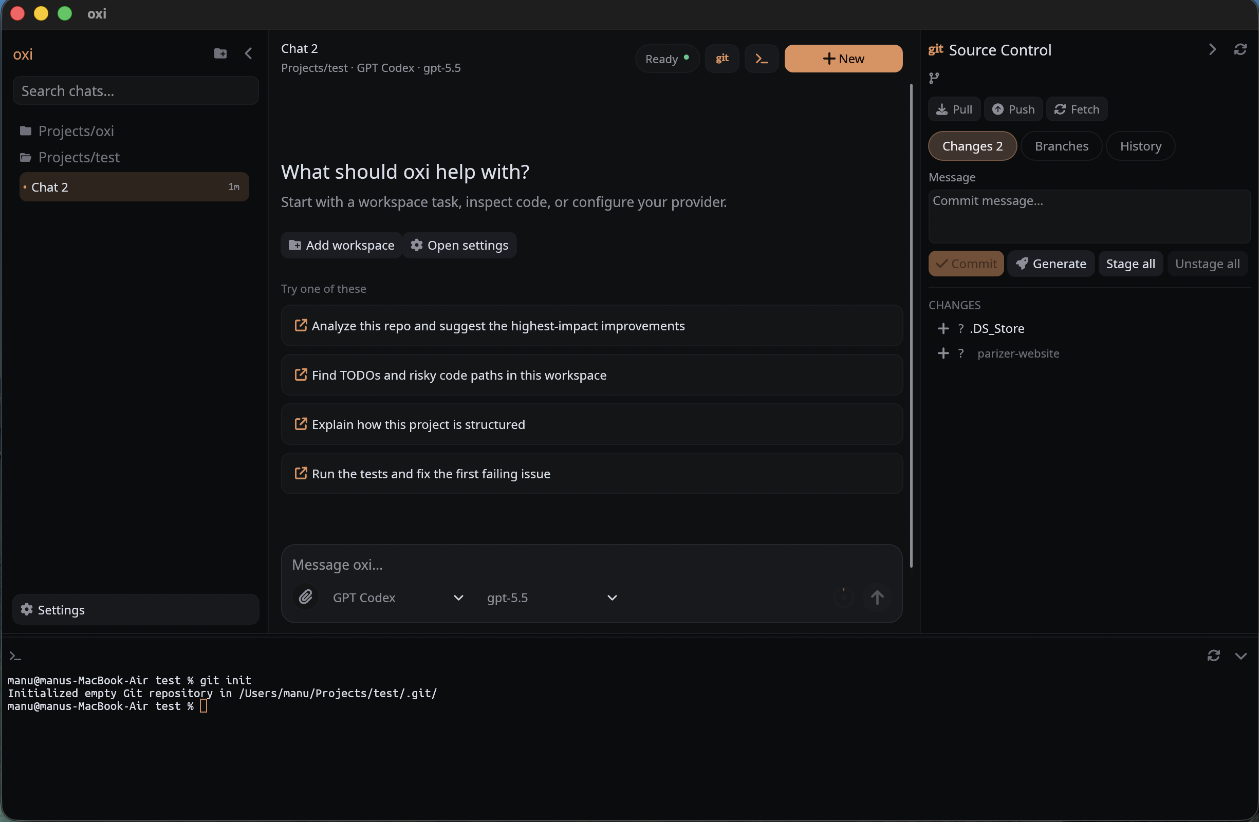 Git and terminal