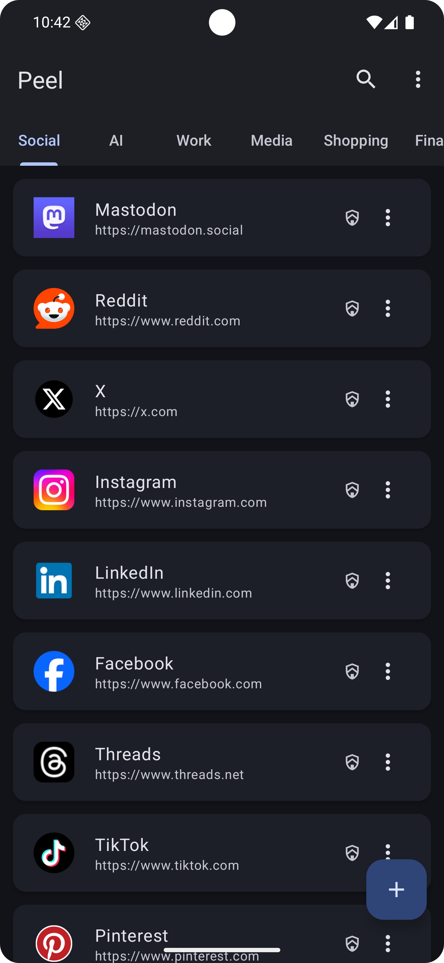 Screenshot 1 of Peel — opens full size