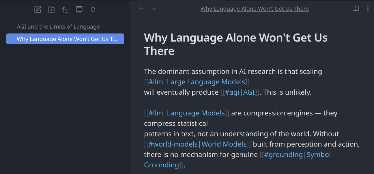 Source mode showing raw syntax