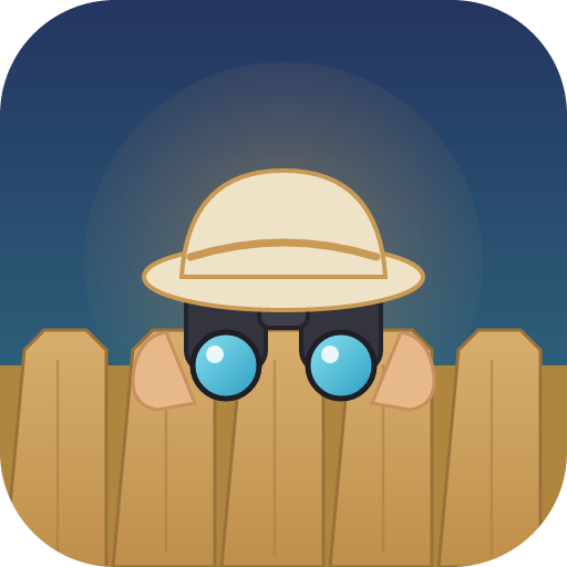zaungast logo: a hatted figure peeking over a fence with binoculars