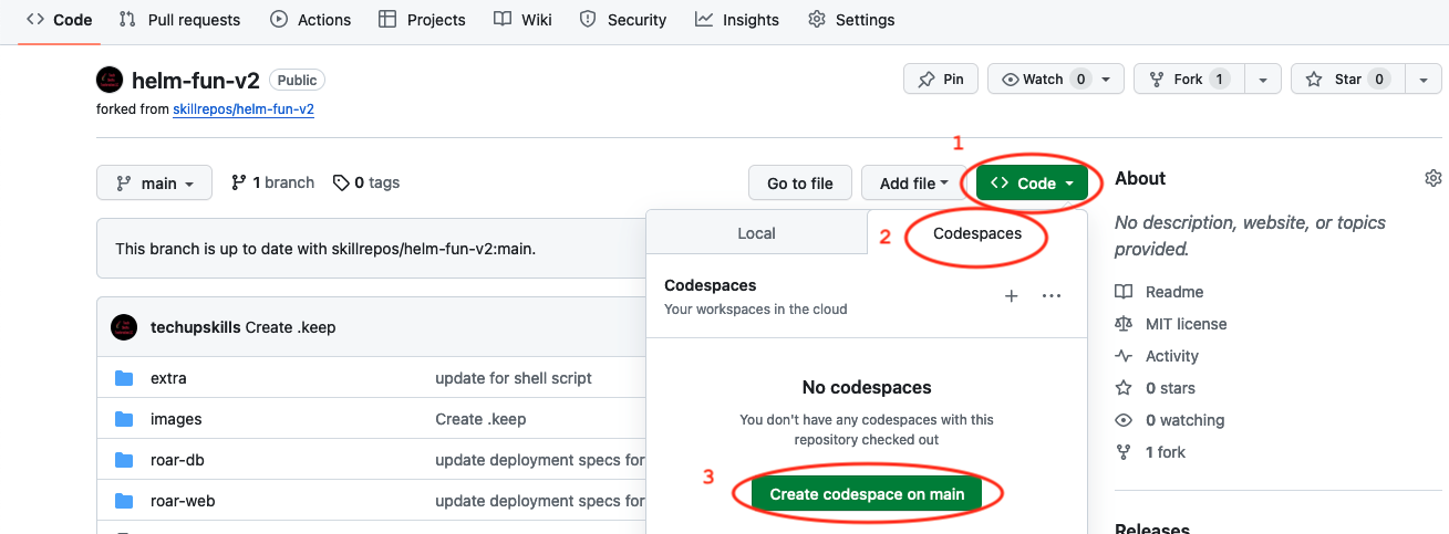 Starting codespace