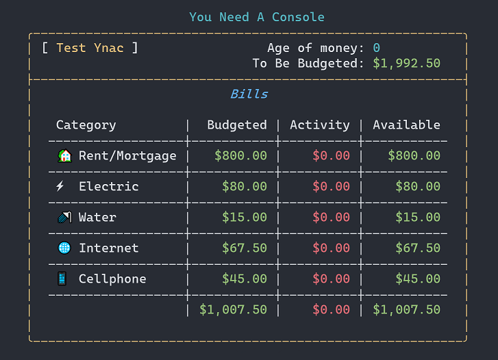 Console Example