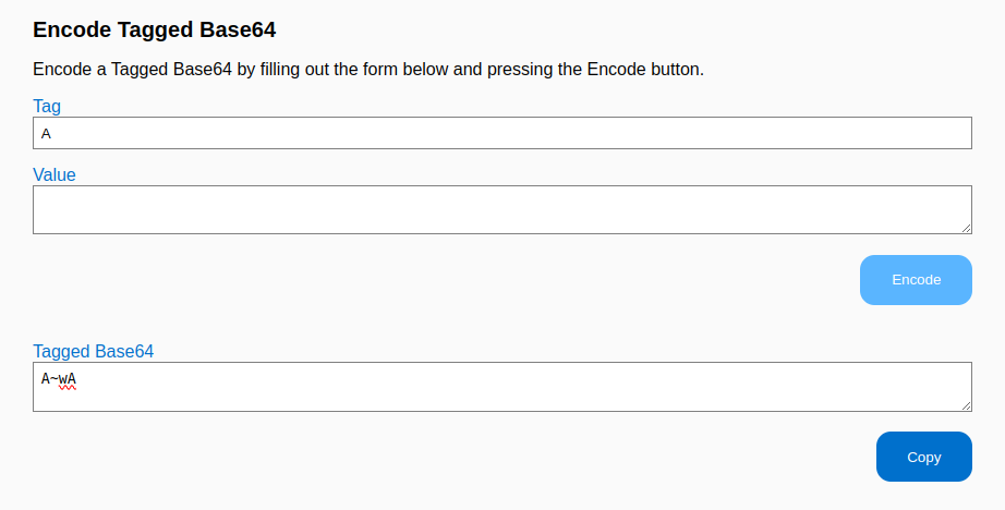 Encoding form