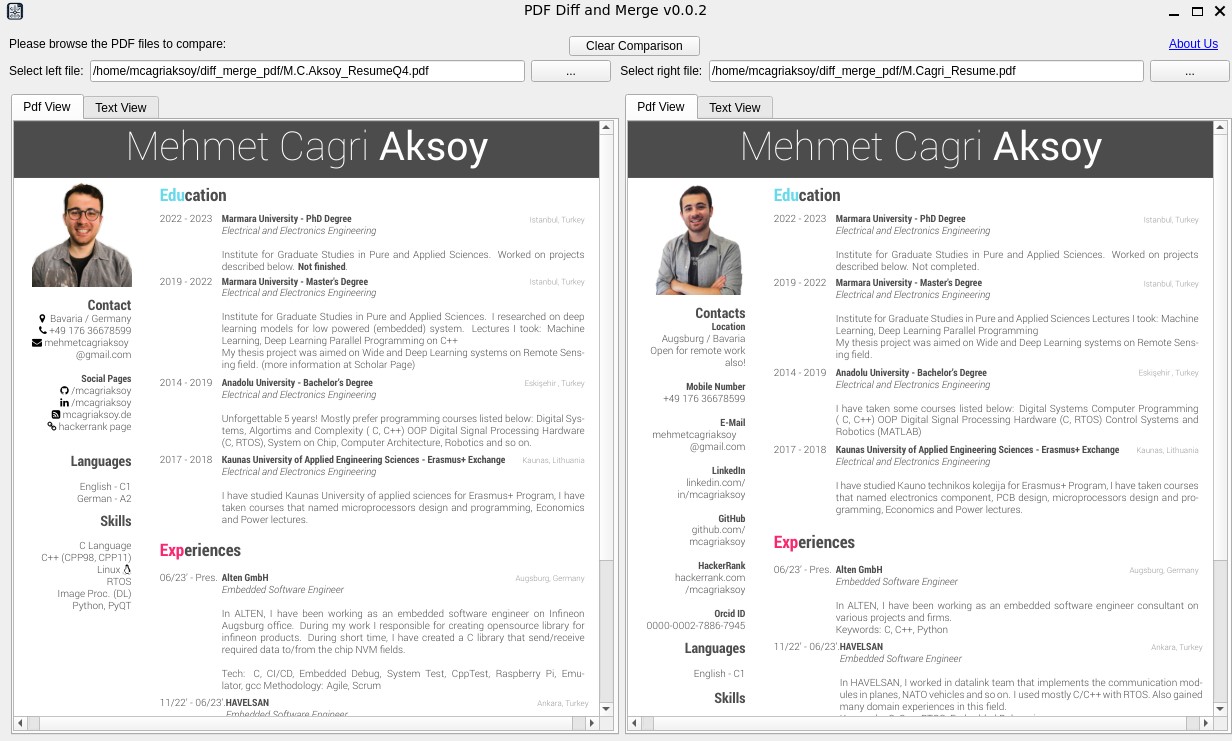 PDF view Screenshot from program