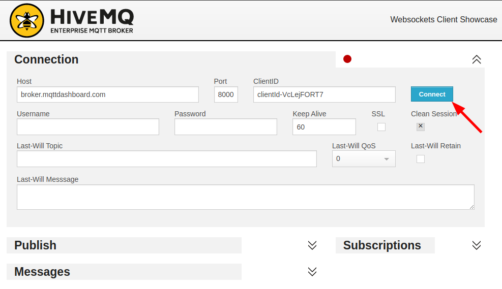 HiveMQ Online MQTT Client