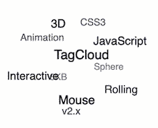 GitHub - cong-min/TagCloud: ☁️ 3D  rotating with mouse