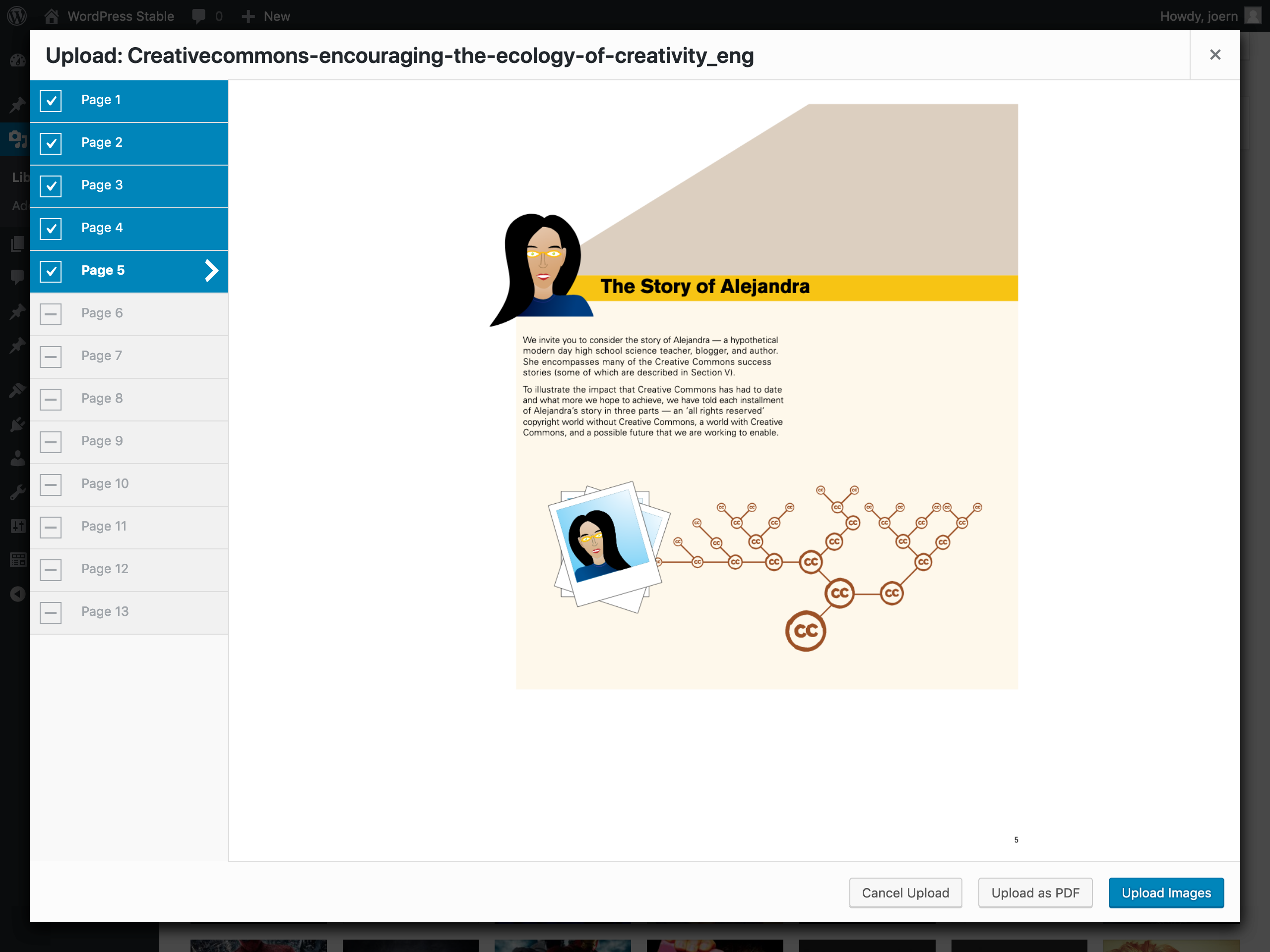 Upload Dialog