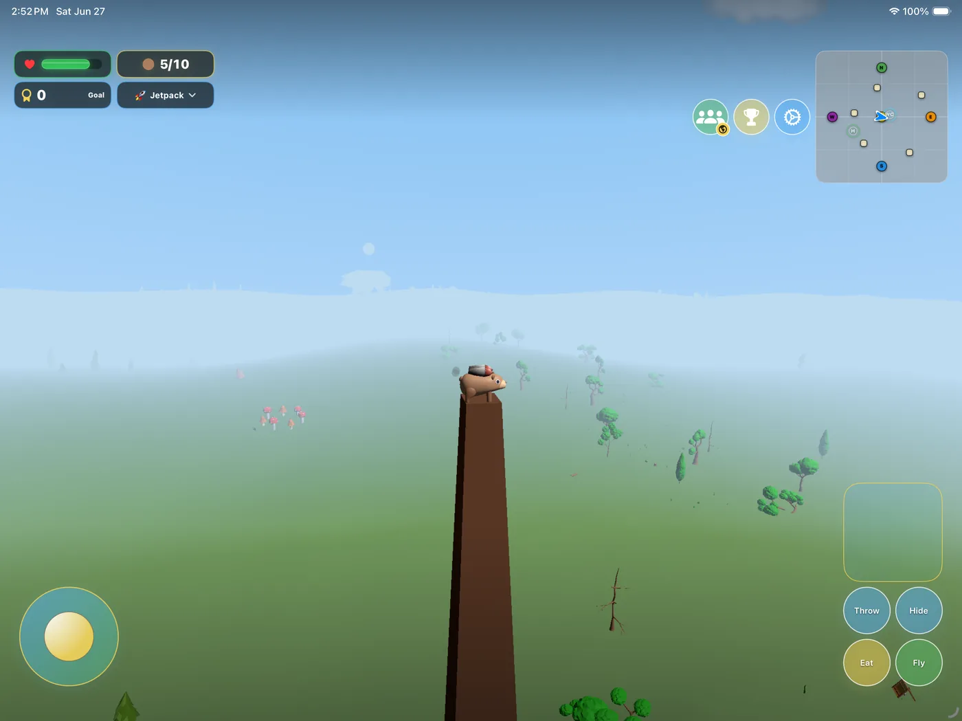 Hidden Walnuts iPad gameplay from a high tree perch