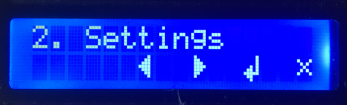 LCD menu