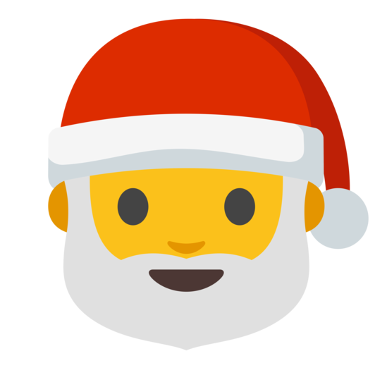 An emoji picture of Santa Claus