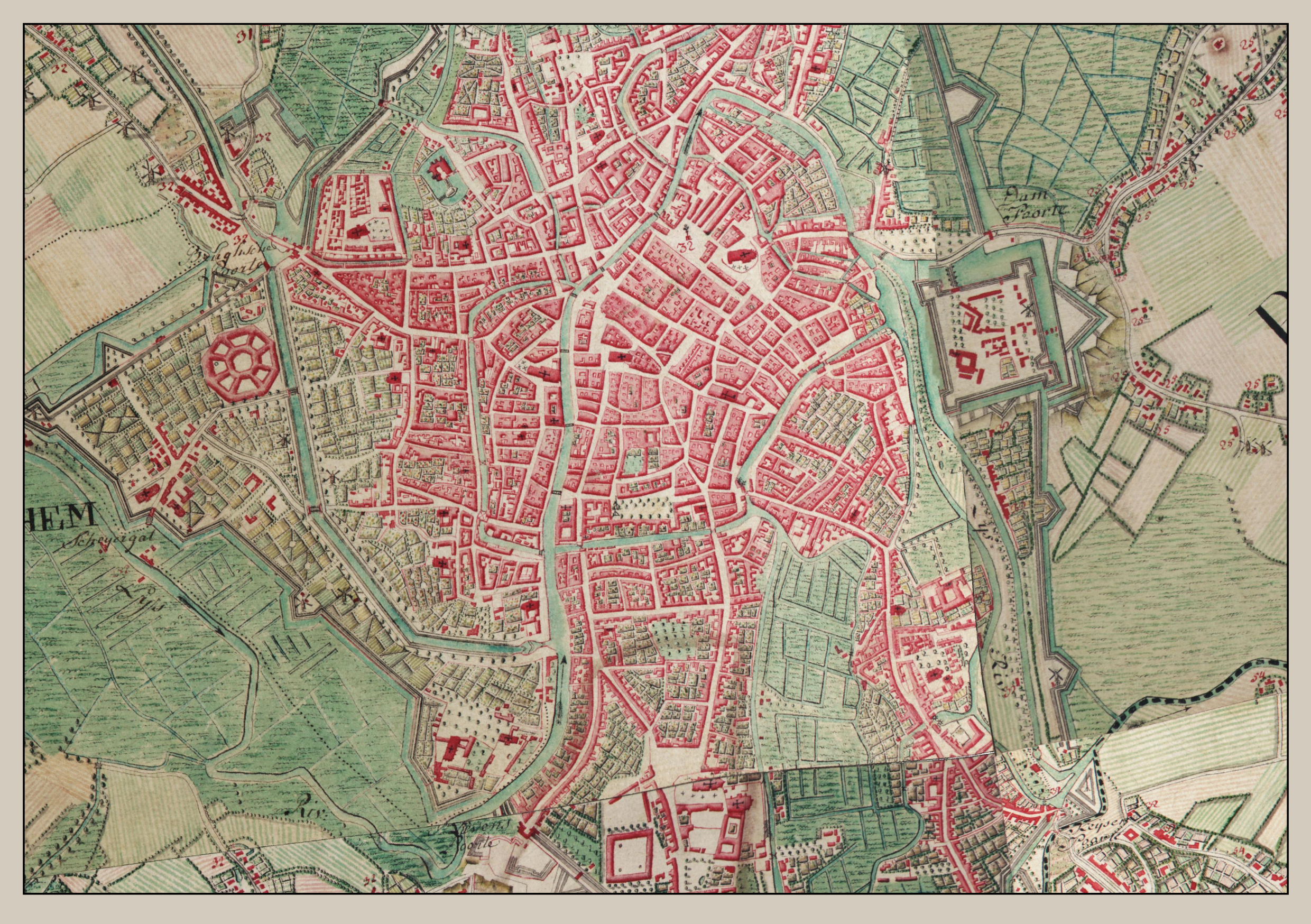 1777 Ferraris map of Ghent