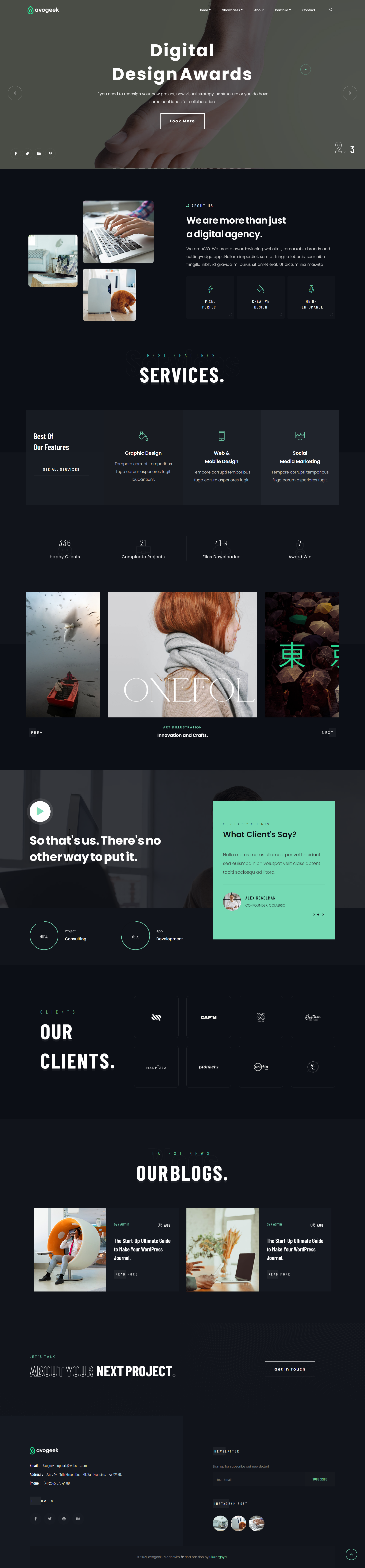 avogeek 网站模板截图