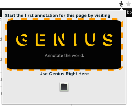 When a page on the web has never been annotated on Genius before