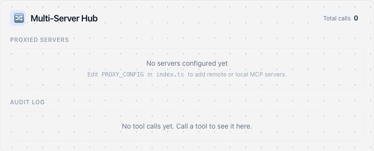 Multi Server Hub widget