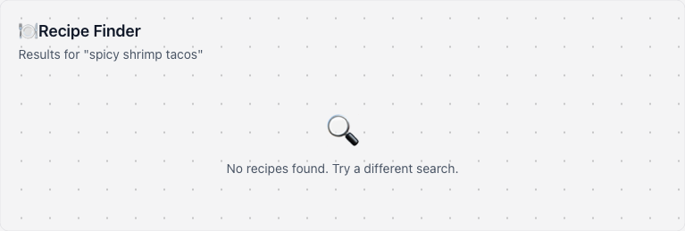 Recipe Finder widget