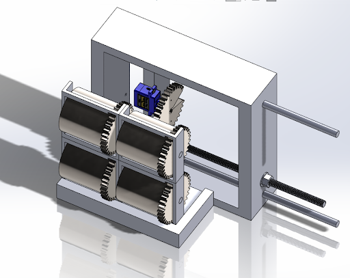 A view of our sprint 1 design as it was in the CAD