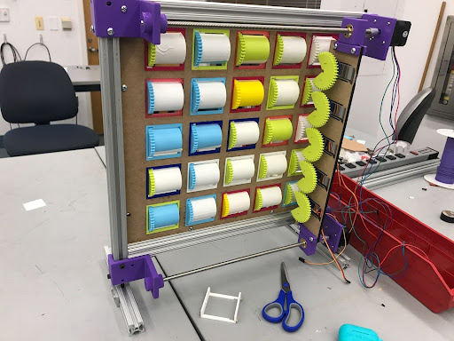 A view of our completed sprint 2 design of the front mechanisms not in view