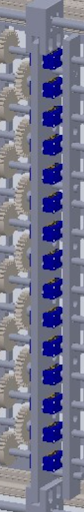 A rendering of the Vertical Servo Arm design used for sprint 3