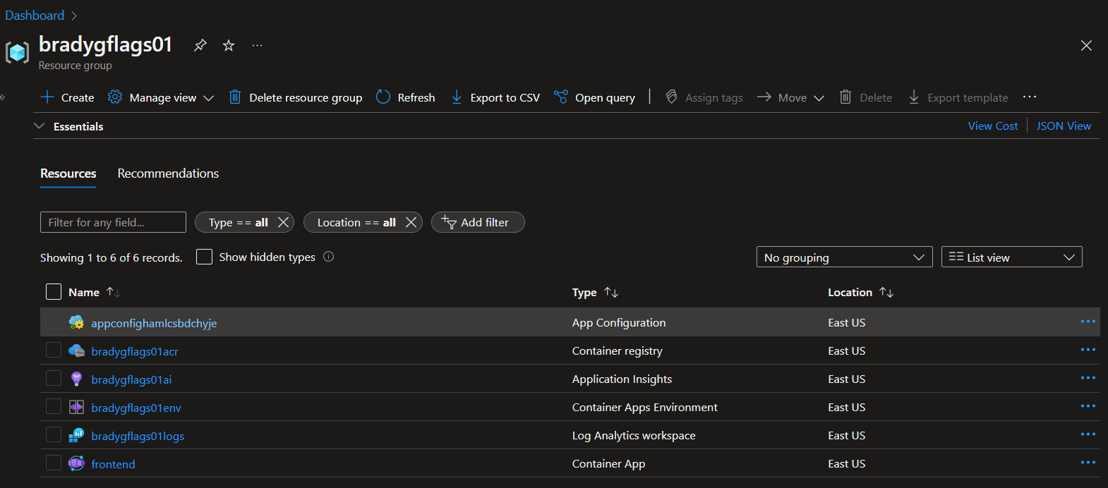 Azure resources once the CI/CD process is complete.