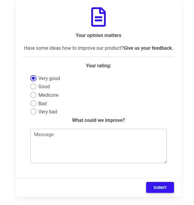 React Bootstrap 5 Survey forms