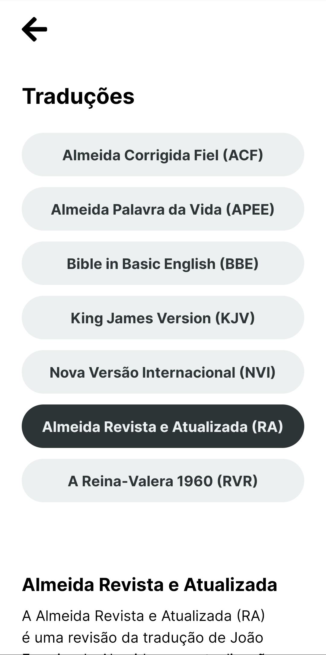 Mudar a tradução da Bíblia