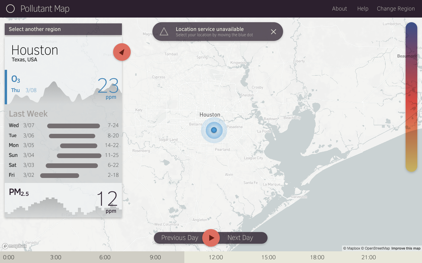 Pollutant Map Mockup