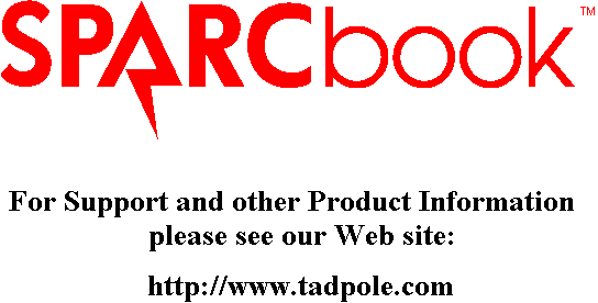 SPARCbook 3GX Splash Screen