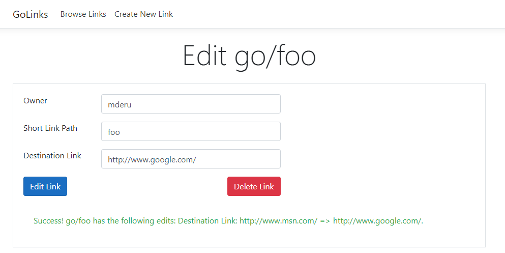 Create New Link