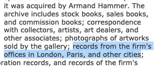 From the Getty Research Institute's description of the Knoedler Gallery Archive http://www.getty.edu/research/special_collections/notable/knoedler.html