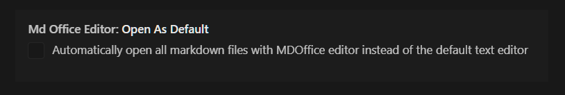 Default Editor Option