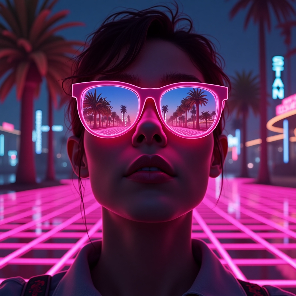 Synthwave Girl Aesthetic