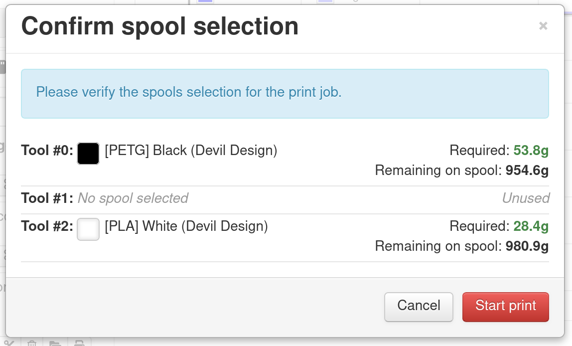 Showcase - Spools verification (success, multi-tool)