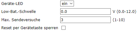 Geräteparameter