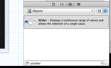 UISlider in Object Library