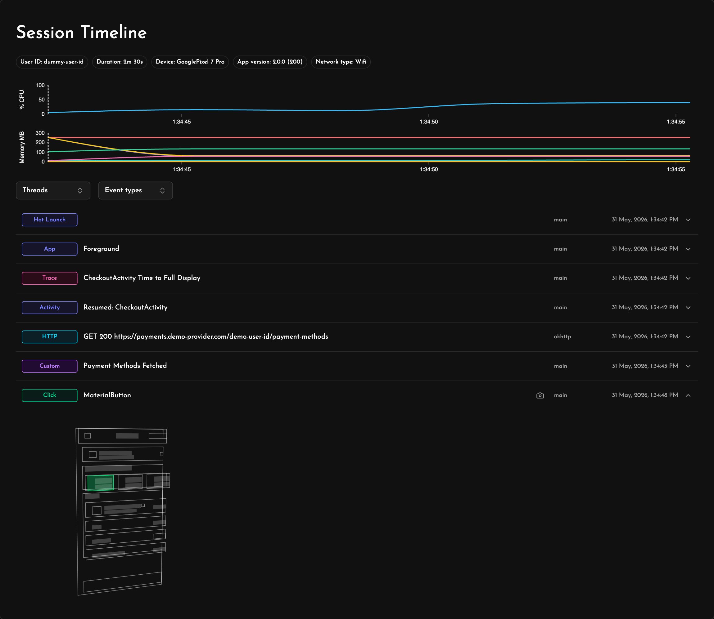 Session Timelines