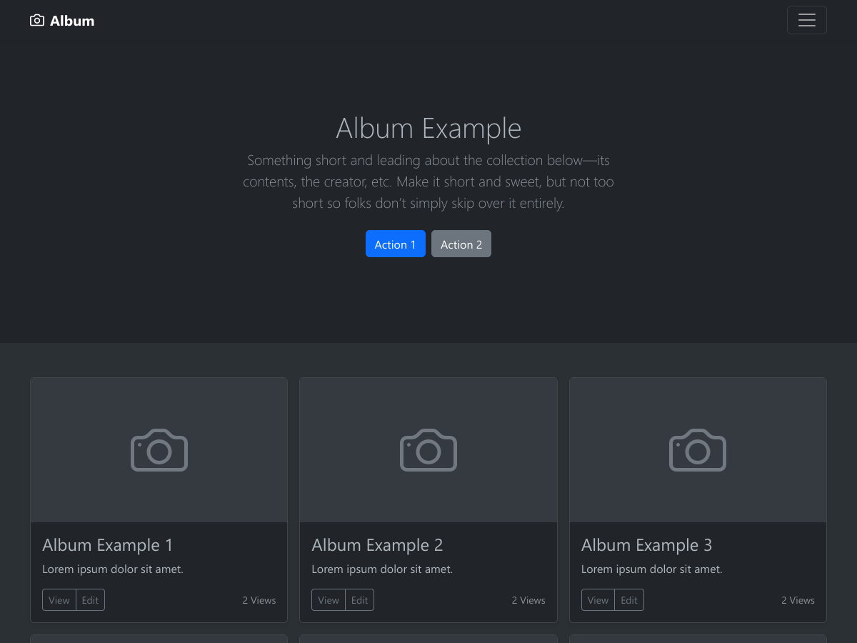 Bootstrap Album: Dark